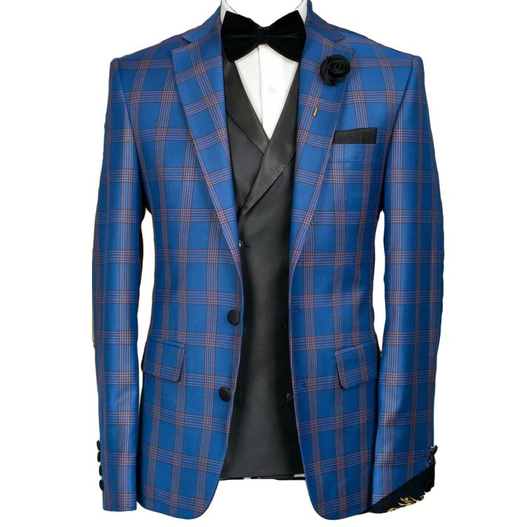 Men's Bespoke Three Piece Suit -Outfit Code 8052