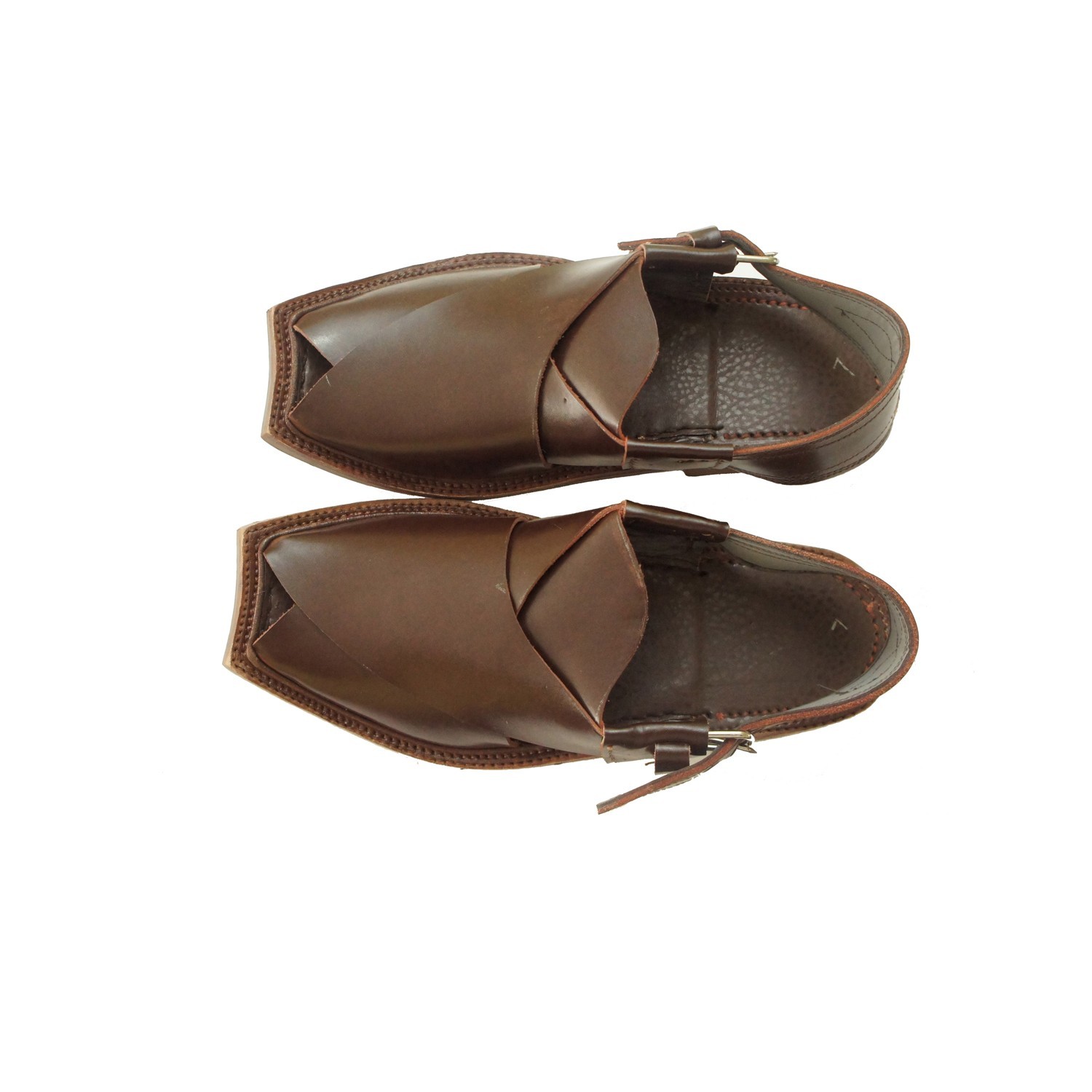 Brown Peshawari Shine Polish Sandals -J107 1