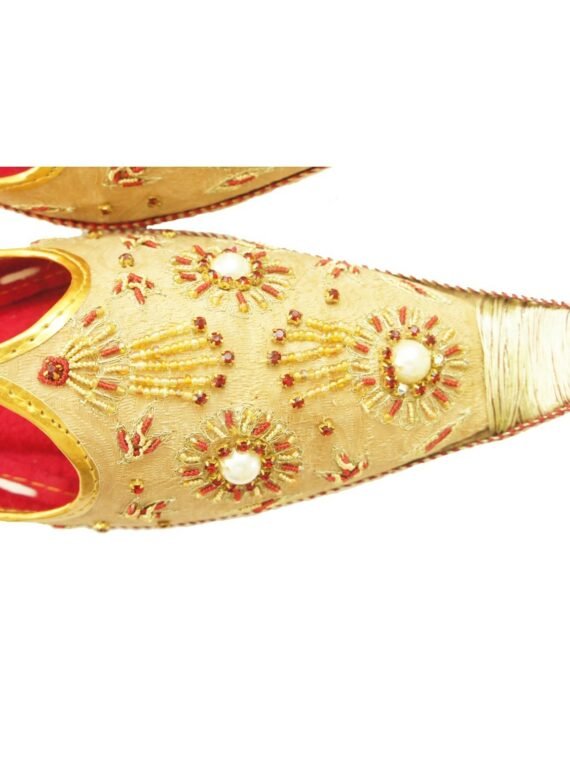 Men's Gold Khussa Shoes Punjabi Jutti - J104