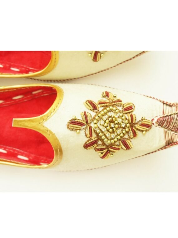 Men's Gold Khussa Shoes Punjabi Jutti - J106