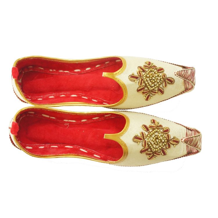 Men's Gold Khussa Shoes Punjabi Jutti - J106