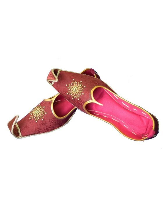 Men’s Red Khussa Shoes Punjabi Jutti -J113 1