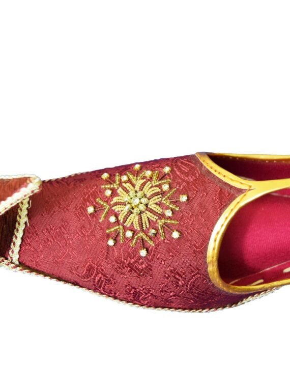 Men's Red Khussa Shoes Punjabi Jutti -J113