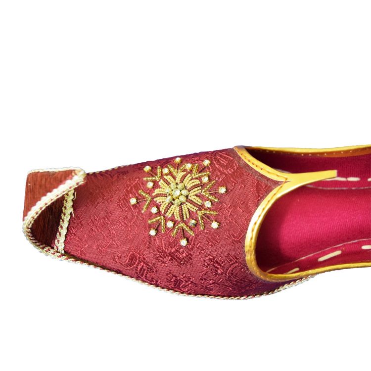 Men's Red Khussa Shoes Punjabi Jutti -J113