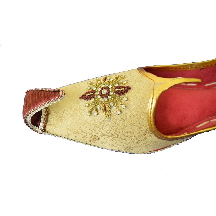 Men's Gold Khussa Shoes Punjabi Jutti - J117 …