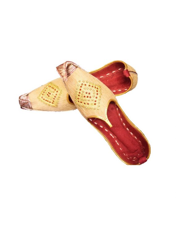 Men’s Gold Khussa Shoes Punjabi Jutti J118 … 1
