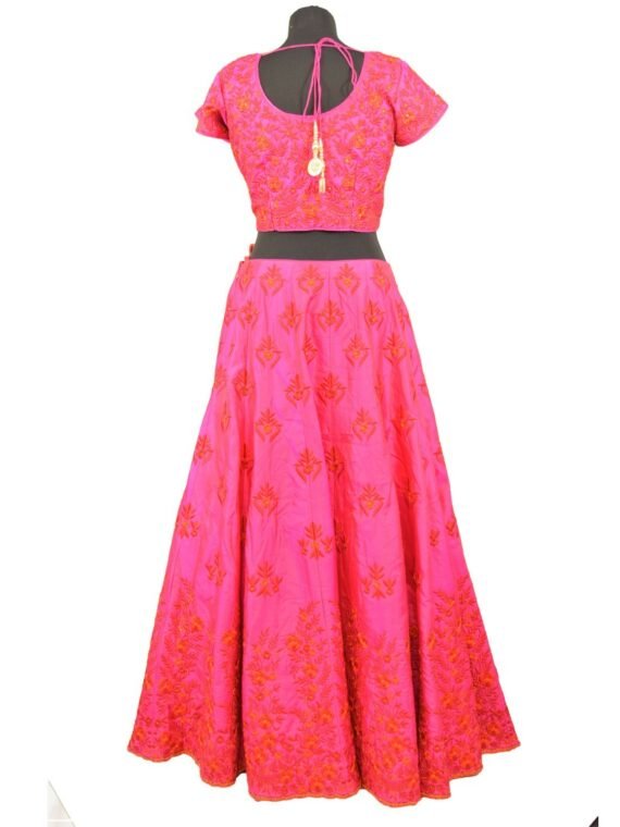 bridal pink silkan lehenga choli with duppata L004.....