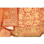 bridal Peach banglori silk lehenga with choli L001....