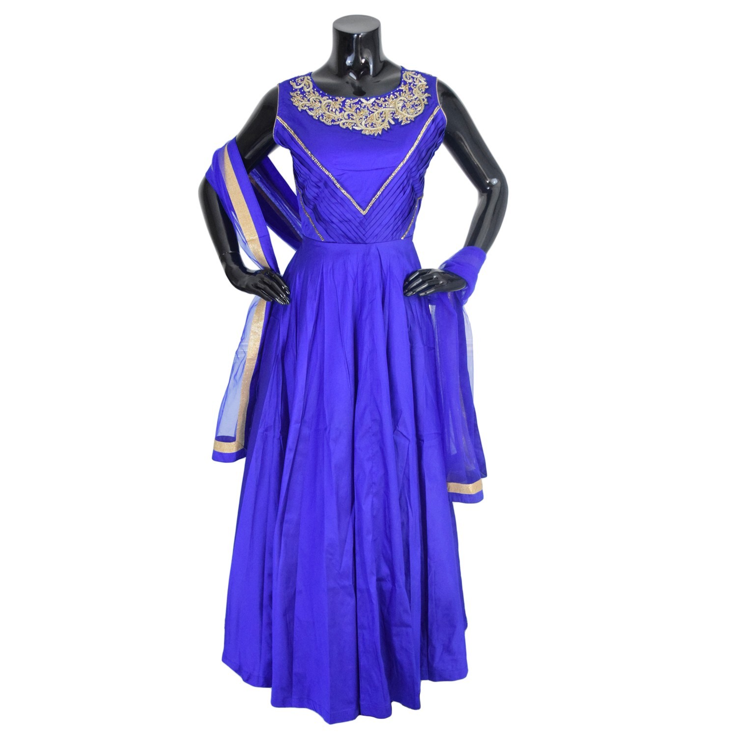 India Designer Silk Blue Anarkali Suit gown-AK120 1