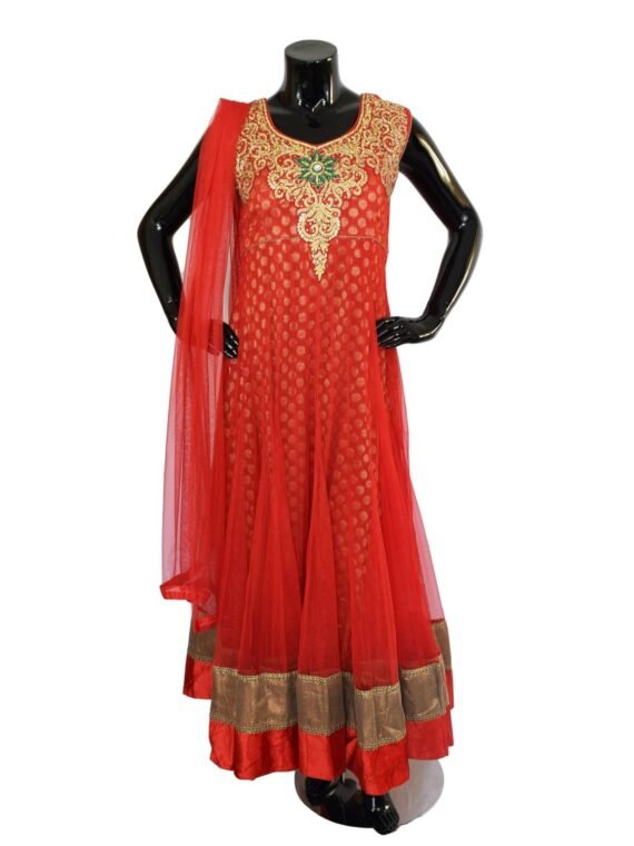 INDIAN FLOOR LENGTH ANARKALI SUIT – A502 1