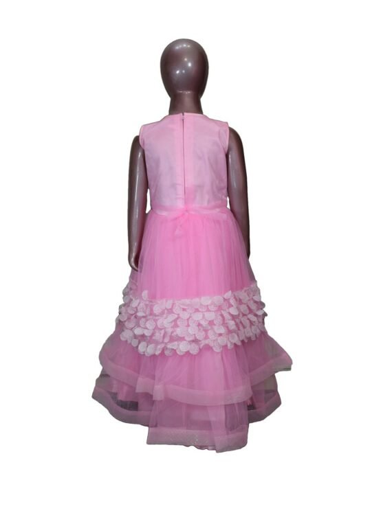 Kids Stylish Pink Sleeveless Party Dress Frock For Girls-DGA121