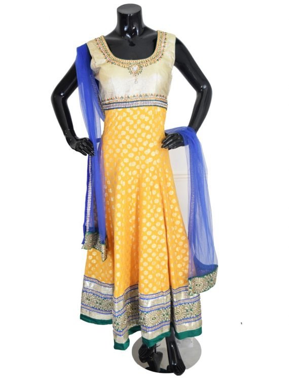 Indian Designer Orange Anarkali Suit Gown-AK115 1