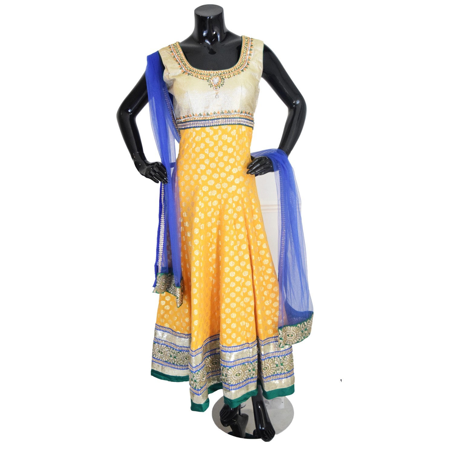 Indian Designer Orange Anarkali Suit Gown-AK115 1
