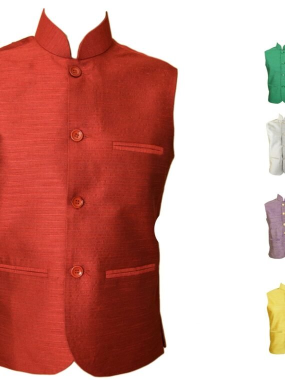 Men’s Indian Jacquard Waist Coat Nehru Jacket Modi Jacket JA1000 1
