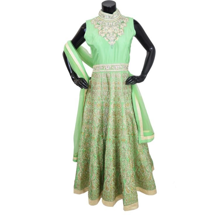 Indian Designer Green Floor Length Anarkali Suit Gown-AK118