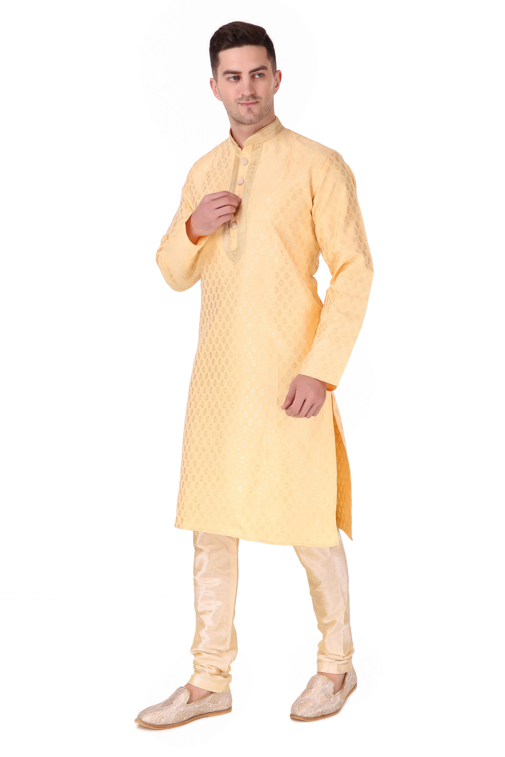 Kacery Mens Indian Fancy Cotton Kurta Pajama Sherwani Traditional Outfit AR150 